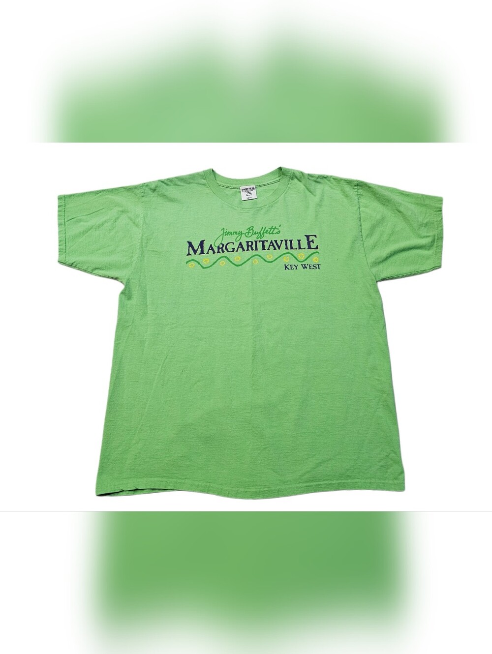 Jimmy Buffett Margaritaville Key West Florida T-Shirt Green Retro Tee Men XL